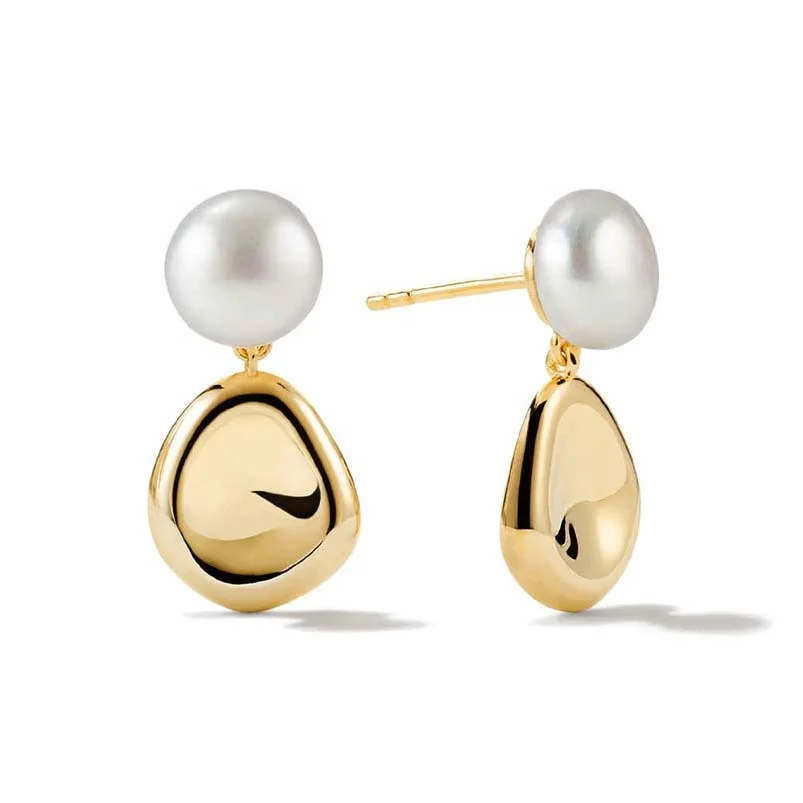 Gemnel jewelry accessories women 925 sterling silver luxury pearl gold sculptural drop earring
Gemnel jewelry accessories women 925 sterling silver luxury pearl gold sculptural drop earring