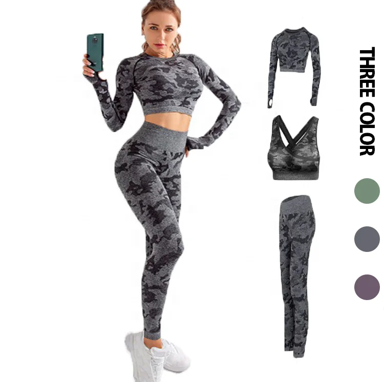 Camouflage crop top bra 3 piece leggings long sleeve sport fitness yoga pants camo workout 3 pcs yoga sets
Camouflage crop top bra 3 piece leggings long sleeve sport fitness yoga pants camo workout 3 pcs yoga sets