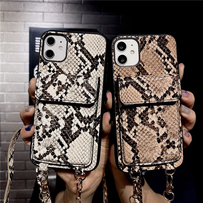 Hot brand snakeskin pattern animal leather wallet phone case for iphone 11 Pro 7 8 Plus X XS XR MAX 10 2021 SE lanyard cover
Hot brand snakeskin pattern animal leather wallet phone case for iphone 11 Pro 7 8 Plus X XS XR MAX 10 2021 SE lanyard cover