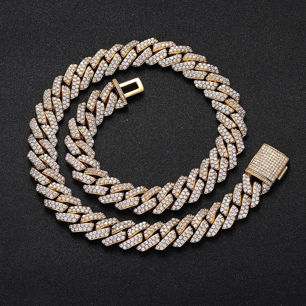 Hip Hop Diamond Cuban Link Chain CZ Prong Cuban Chain Necklace 18K Gold Plated Iced Out Cuban, Gold/silver color
Hip Hop Diamond Cuban Link Chain CZ Prong Cuban Chain Necklace 18K Gold Plated Iced Out Cuban, Gold/silver color