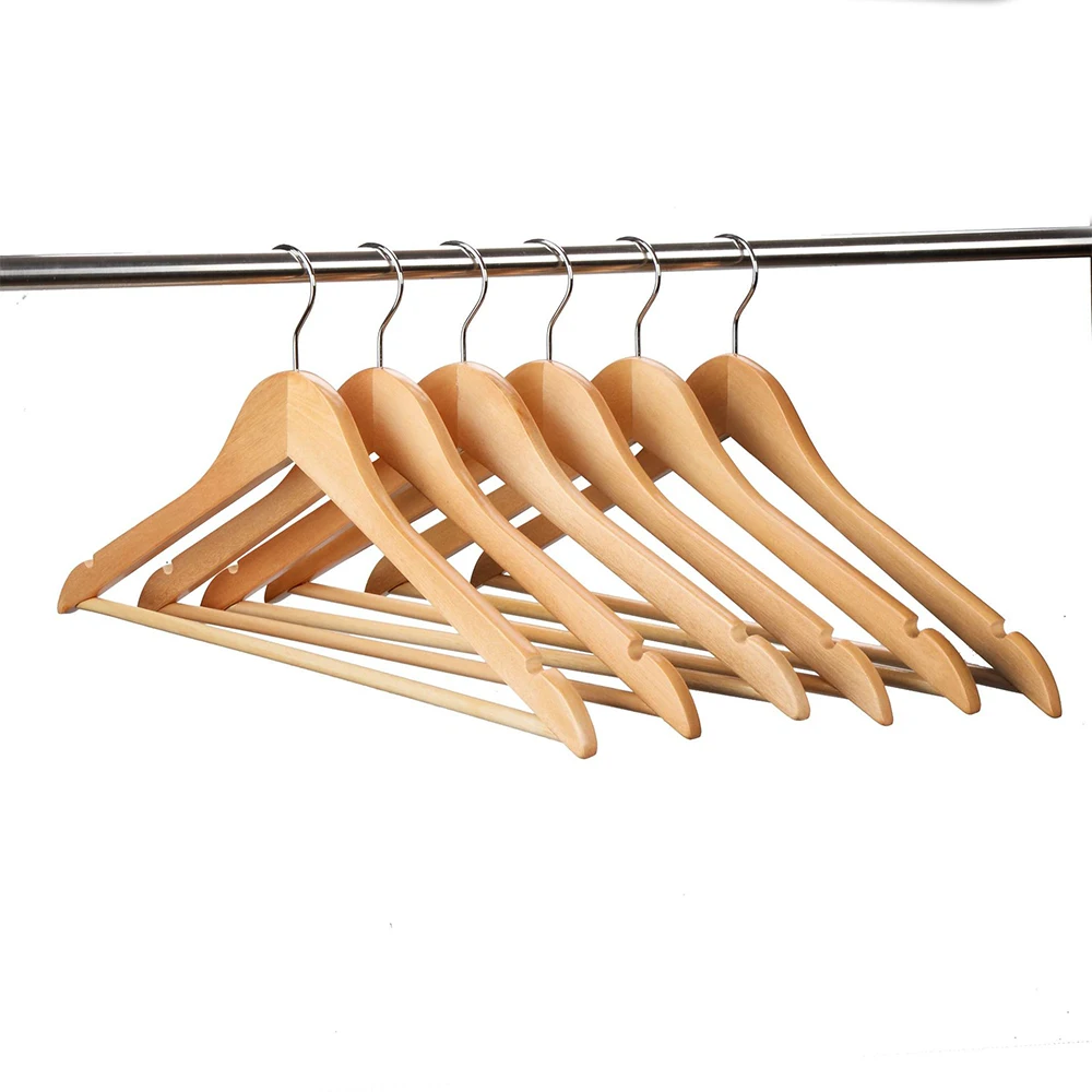 Natural Smooth Sleek Space Saving Stand Coat Wooden Suit Hanger with Bar, Natural color
Natural Smooth Sleek Space Saving Stand Coat Wooden Suit Hanger with Bar, Natural color
