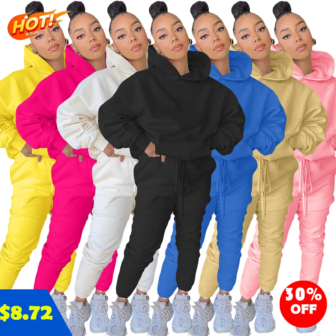 fall 2021 women clothes two-piece hoodie set custom logo two piece pants set for autumn winter women clothing, As picture 
fall 2021 women clothes two-piece hoodie set custom logo two piece pants set for autumn winter women clothing, As picture