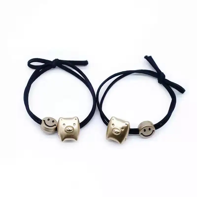 Women Double Layer Cartoon Gold Pig Smile Hair Tie Black custom hair elastic Ponytail Hair Rope Hairband
Women Double Layer Cartoon Gold Pig Smile Hair Tie Black custom hair elastic Ponytail Hair Rope Hairband