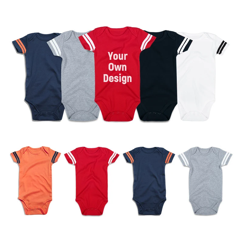 Baby Clothes Suppliers Summer Cotton Plain Custom Logo Unisex Sports Romper Short Sleeve Football Baby Bodysuit, Black, white, grey,red
Baby Clothes Suppliers Summer Cotton Plain Custom Logo Unisex Sports Romper Short Sleeve Football Baby Bodysuit, Black, white, grey,red
