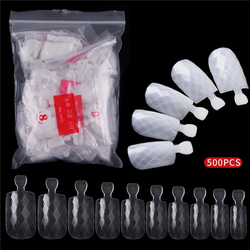 500 Pcs Artificial Diamond Rhombus Fingernails Acrylic False Press On Nail Tips Manicure Design Accessories, Clear/natural
500 Pcs Artificial Diamond Rhombus Fingernails Acrylic False Press On Nail Tips Manicure Design Accessories, Clear/natural