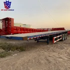Used Second Hand 3 Axles 20ft Flatbed Container Trucks And Trailers