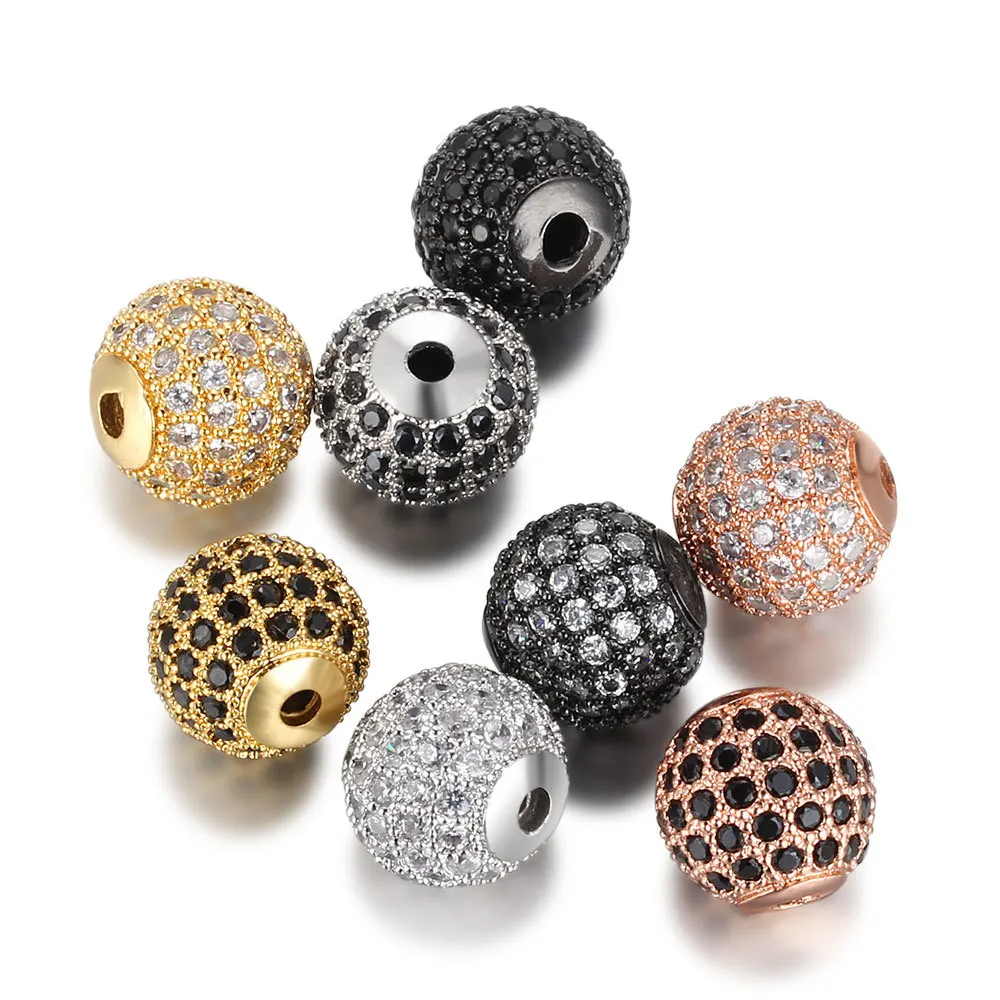 Wholesale 3pcs/bag 8MM Brass Spacer Beads Micro Pave Zircon Ball Charms Beads for DIY Jewelry
Wholesale 3pcs/bag 8MM Brass Spacer Beads Micro Pave Zircon Ball Charms Beads for DIY Jewelry