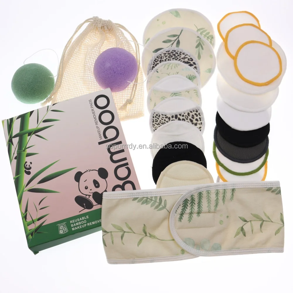 Reusable Bamboo Makeup Remover Pads with Spa Headband- Washable Facial Cleansing Cloths Eye Makeup Remove Face Pads, White or customized color
Reusable Bamboo Makeup Remover Pads with Spa Headband- Washable Facial Cleansing Cloths Eye Makeup Remove Face Pads, White or customized color