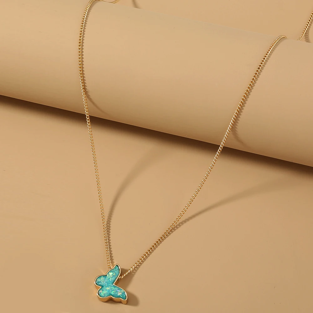 Trendy Personalized 18k Beads Chain Green Opal Acrylic Butterfly Pendant Necklace Women Jewelry
Trendy Personalized 18k Beads Chain Green Opal Acrylic Butterfly Pendant Necklace Women Jewelry