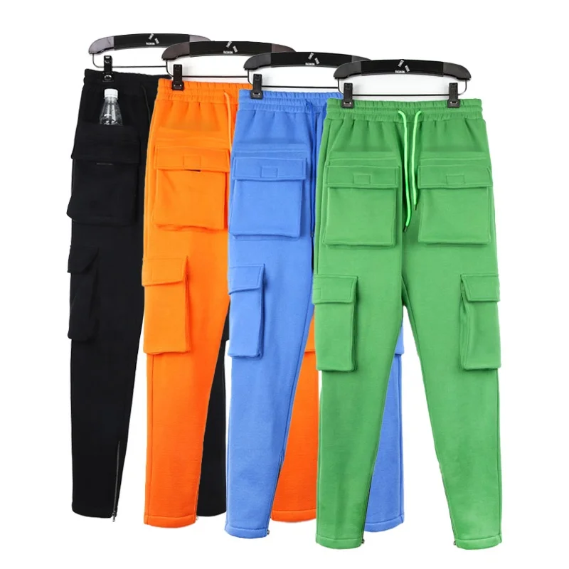 Custom Logo Sweat Trousers Solid Color 6 Pockets Tooling Trousers Men's Long Pants
Custom Logo Sweat Trousers Solid Color 6 Pockets Tooling Trousers Men's Long Pants