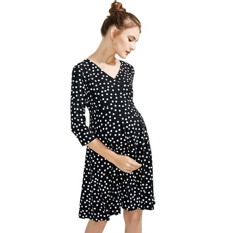 New Arrival Wholesale Maternity Photo Shoot Dress Women Maternity Dress Polka Dot Skirt, Black
New Arrival Wholesale Maternity Photo Shoot Dress Women Maternity Dress Polka Dot Skirt, Black