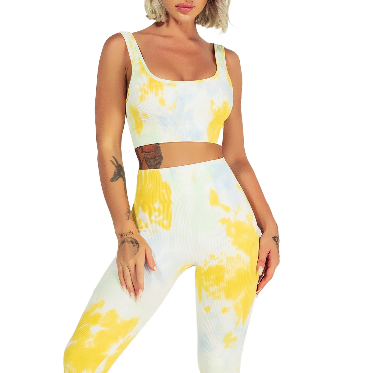 2021 Women Seamless Tie dye Yoga Fitness Suit Moisture Wicking Gym Yoga Suit Active Wear Leggings Ladies Sports Bra Yoga Set, Purple,yellow,fuchsia
2021 Women Seamless Tie dye Yoga Fitness Suit Moisture Wicking Gym Yoga Suit Active Wear Leggings Ladies Sports Bra Yoga Set, Purple,yellow,fuchsia