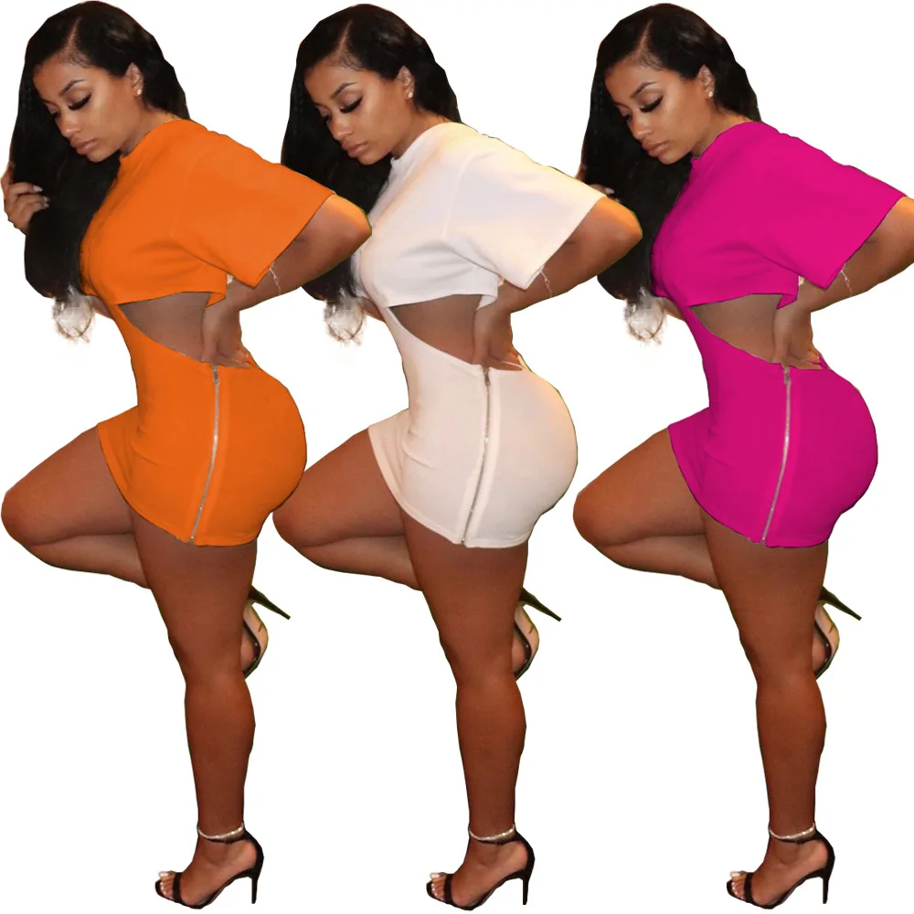 2021 New Design Women Dress Side Zippers Backless Short Dress Pure Colour Sexy Party Club Wear Mini Dress
2021 New Design Women Dress Side Zippers Backless Short Dress Pure Colour Sexy Party Club Wear Mini Dress
