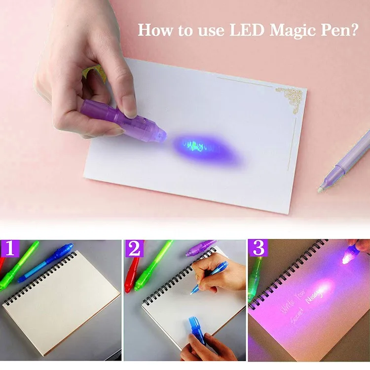 stationery gifts writer led custom uv light magic invisible ink