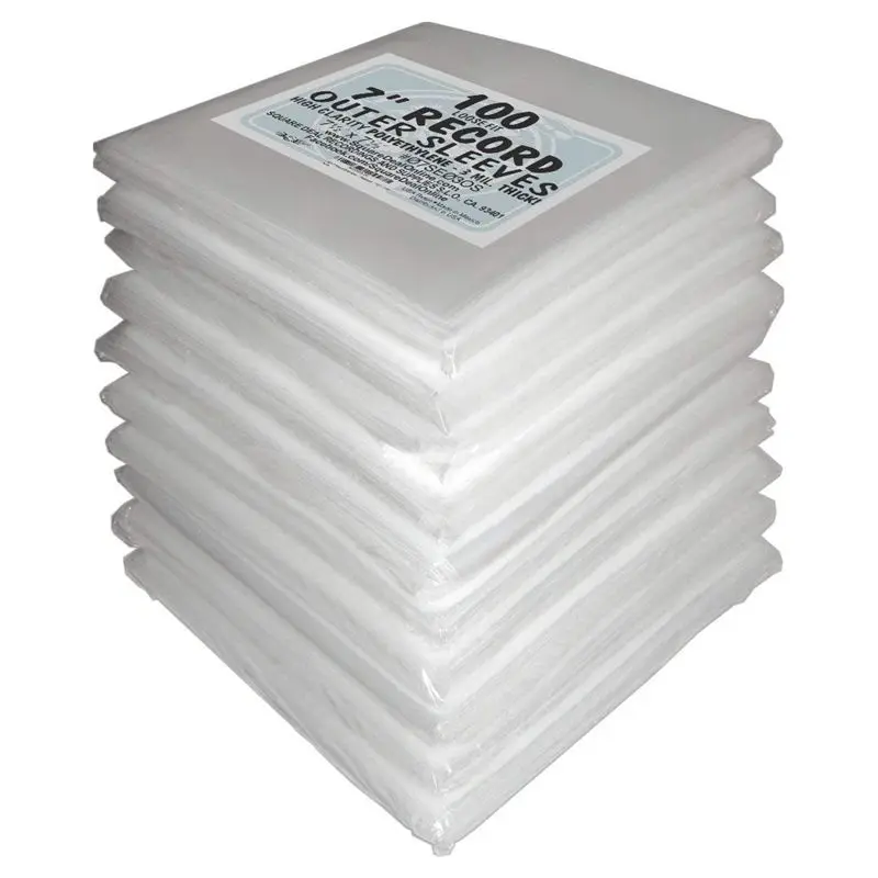 

3 Mil LDPE LP Cover No-sealed Plastic 12" Vinyl Record Outer Sleeves For Phono Album Storage, Transparency