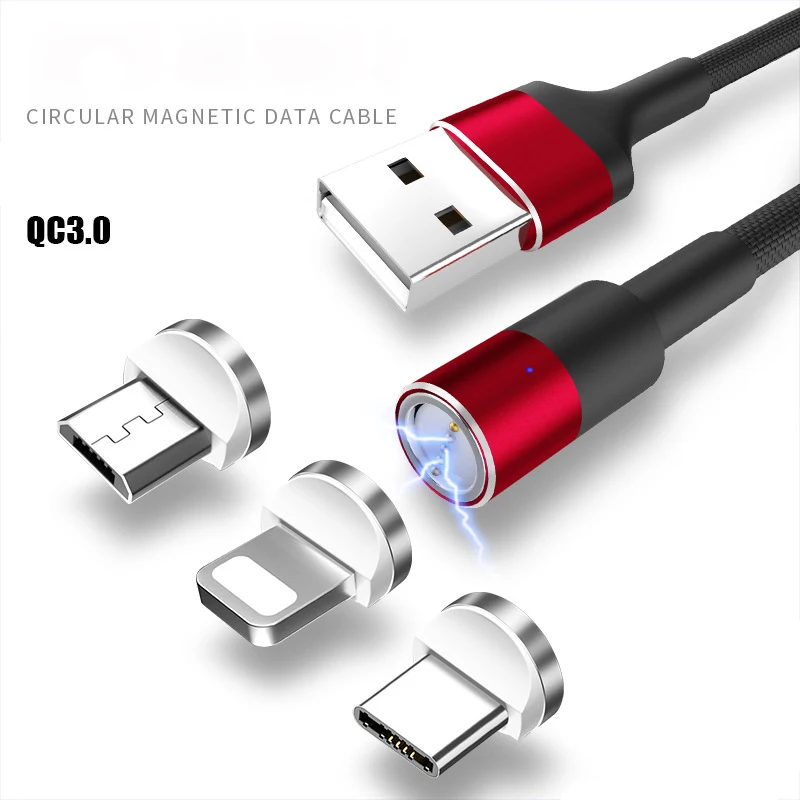 Free Shipping 360 Round Magnetic Data USB Cable 3 in 1 For Android For iPhone For Type C QC3.0 Fast Charging Magnet Cable, Black, red, gold, silver
Free Shipping 360 Round Magnetic Data USB Cable 3 in 1 For Android For iPhone For Type C QC3.0 Fast Charging Magnet Cable, Black, red, gold, silver