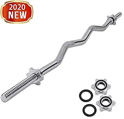 FastShipping Barbell Bar - 47" Threaded Chrome, 1 in Diameter Super Easy Weight with Ring Collars - Dumbbell Curl Bar wtih Bar
FastShipping Barbell Bar - 47" Threaded Chrome, 1 in Diameter Super Easy Weight with Ring Collars - Dumbbell Curl Bar wtih Bar