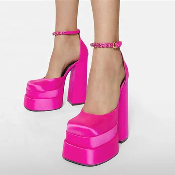 Stylish Solid Square Toe Platform Sandals Dress High Heel Shoes Diamonds Ankle Strap Block High Heel Pumps Plus Size 43, Black,yellow purple wine red rosy red
Stylish Solid Square Toe Platform Sandals Dress High Heel Shoes Diamonds Ankle Strap Block High Heel Pumps Plus Size 43, Black,yellow purple wine red rosy red