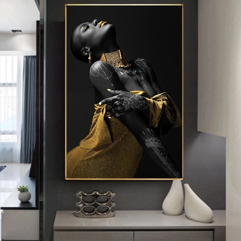 African Black Woman Figure Art Canvas Paintings Posters and Prints Scandinavian Wall Art Pictures For LivingRoom Home Decoration
African Black Woman Figure Art Canvas Paintings Posters and Prints Scandinavian Wall Art Pictures For LivingRoom Home Decoration