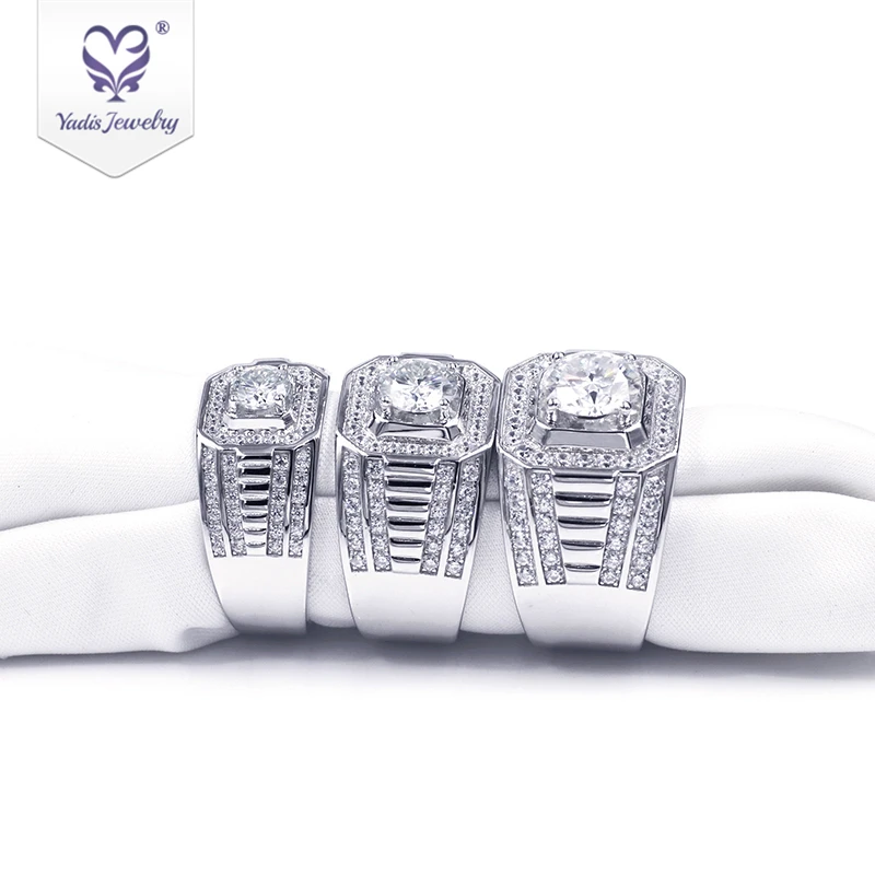 YRM2008 Round Three Size Choice Moissanite Round Brilliant Cut 925 Silver Jewelry Ring For Man
YRM2008 Round Three Size Choice Moissanite Round Brilliant Cut 925 Silver Jewelry Ring For Man
