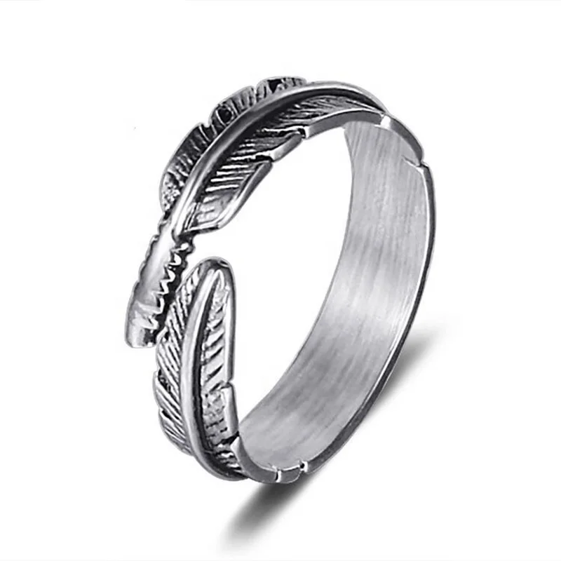 High Quality Hot Selling Fashion Simple Trend Europe And America Ring 316L Stainless Steel Vintage Partysu Feather Rings, Silver
High Quality Hot Selling Fashion Simple Trend Europe And America Ring 316L Stainless Steel Vintage Partysu Feather Rings, Silver