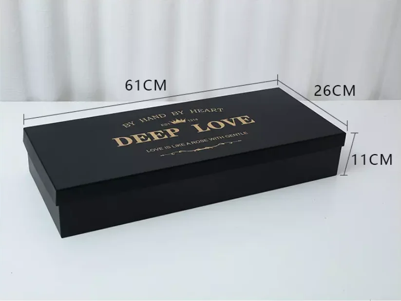 *item: new design luxury rectangle heart roses flower gift box