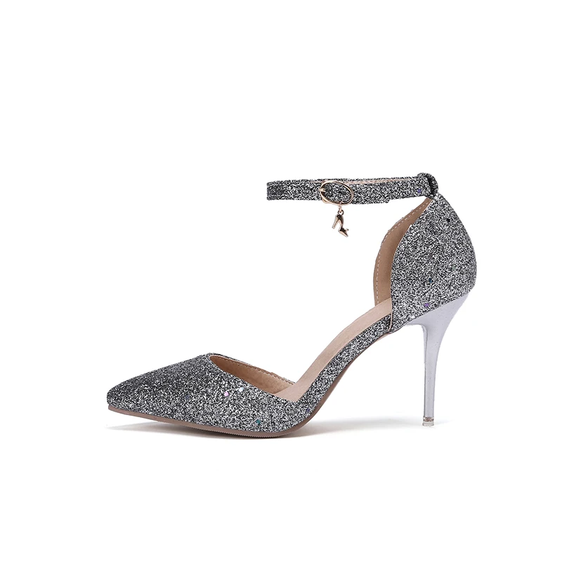 Women Silver Sequin Stilettos Sexy Party Buckle Lady Sandals Pumps, Grey,cyan,red,black
Women Silver Sequin Stilettos Sexy Party Buckle Lady Sandals Pumps, Grey,cyan,red,black