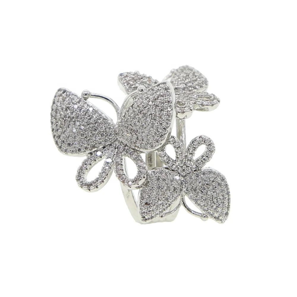 2021 summer new sparking bling delicate butterfly ring white pink 3 pcs cz butterfly luxury women fashion wedding party jewelry 
2021 summer new sparking bling delicate butterfly ring white pink 3 pcs cz butterfly luxury women fashion wedding party jewelry