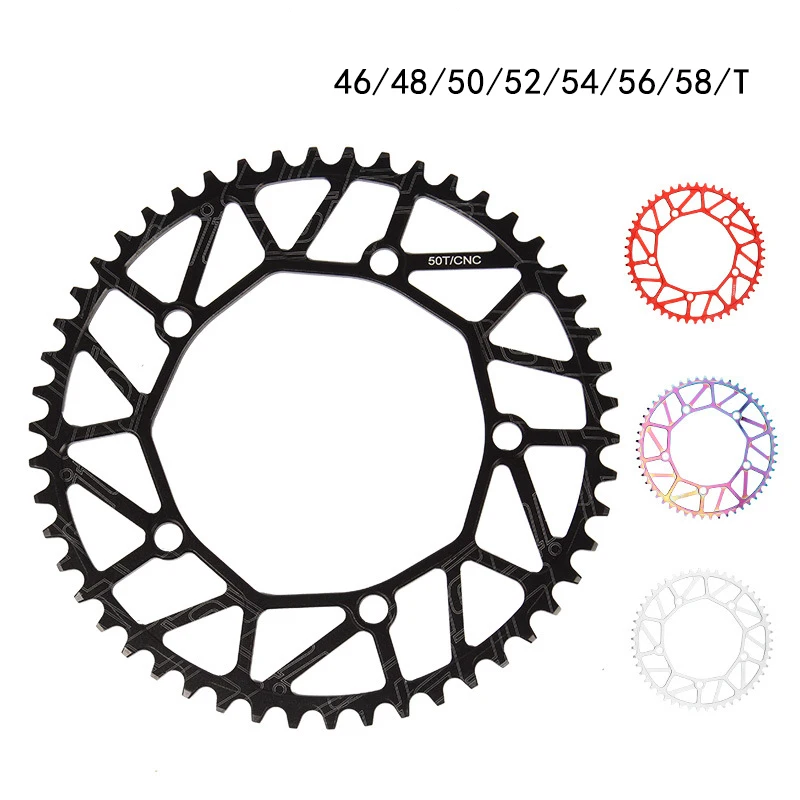 Litepro 130 BCD 9 10 11 Speed Chain Wheel Road Folding Bicycle Hollow CNC Alloy Single Disc 46/48/50/52/54/56/58 T Chain Ring, Black red silver colorful
Litepro 130 BCD 9 10 11 Speed Chain Wheel Road Folding Bicycle Hollow CNC Alloy Single Disc 46/48/50/52/54/56/58 T Chain Ring, Black red silver colorful