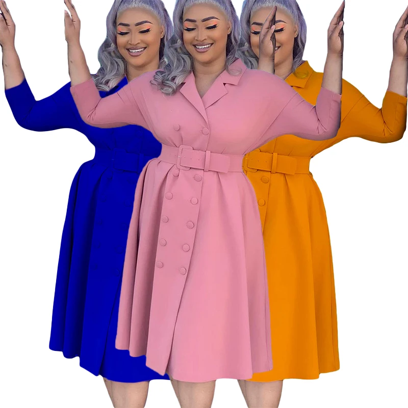 2021 hot sale new plus size women's clothing fashion sexy solid color suit plus size dress she in, Picture color
2021 hot sale new plus size women's clothing fashion sexy solid color suit plus size dress she in, Picture color
