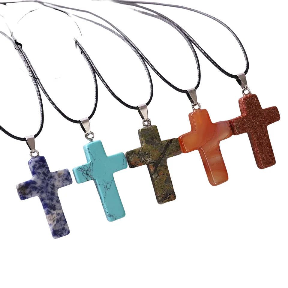 Wollet Wholesale Assorted Color Nature Stone Crystal Quartz Charms Crystal cross pendant Necklace
Wollet Wholesale Assorted Color Nature Stone Crystal Quartz Charms Crystal cross pendant Necklace