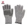 Hot sale silicone dot safety hppe anti cut gloves three finger touch screen to play mobile phone gloves
