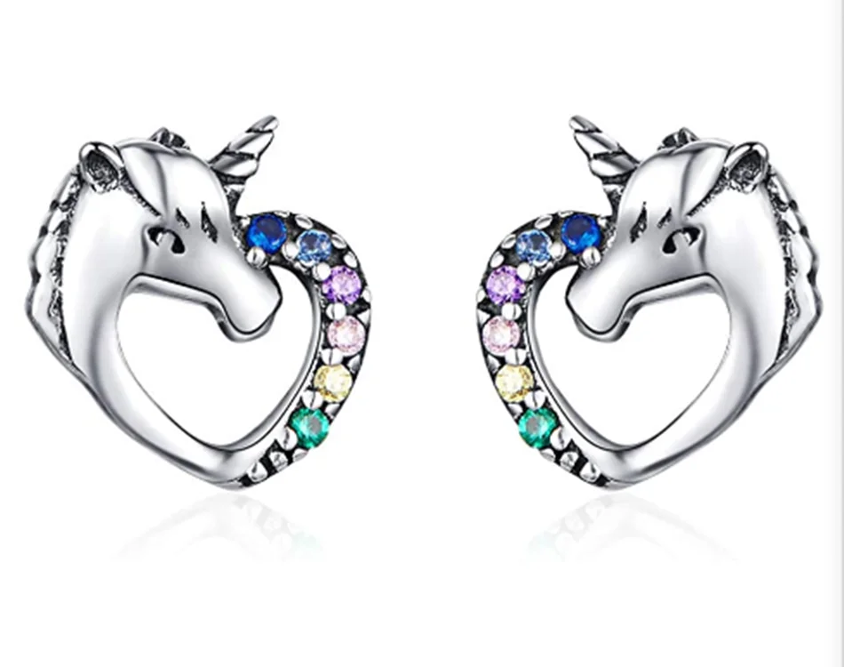 Wholesale high quality fashion hypoallergenic unicorn earrings 925 silver rainbow zircon earrings
Wholesale high quality fashion hypoallergenic unicorn earrings 925 silver rainbow zircon earrings