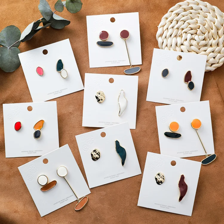 New Design Vintage Colorful Enamel Irregular Geometric Asymmetric Oval Round Long Stud Earrings for Women Girl Jewelry Gifts, Brown
New Design Vintage Colorful Enamel Irregular Geometric Asymmetric Oval Round Long Stud Earrings for Women Girl Jewelry Gifts, Brown