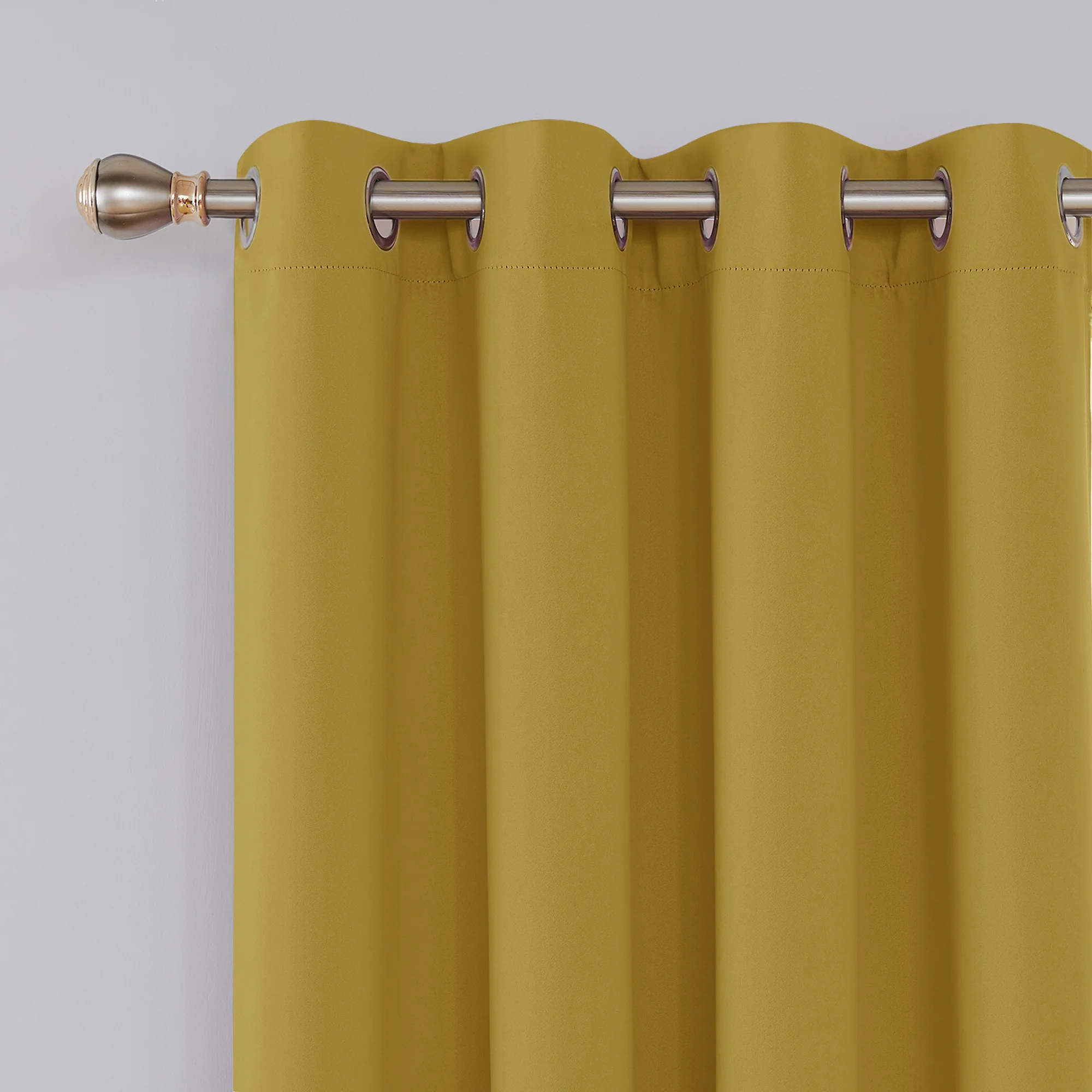 Style européen Jaune Lavage Thermique Isolé Tissu Occultant Rideaux pour Fenêtre Plafond Maison Salon Hôtels D'hôpital