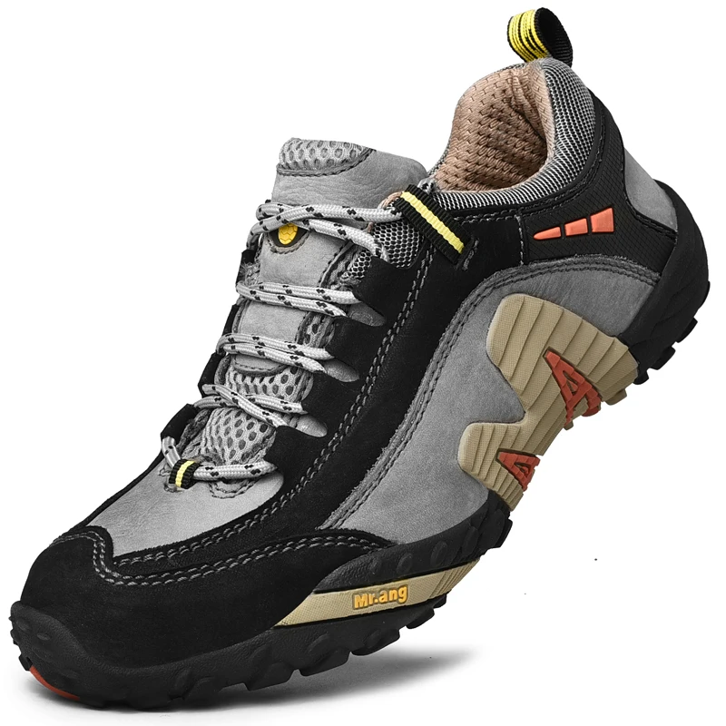 Outdoor Sport Trekking Black Genuine Leather Anti-Slip Waterproof Hiking Shoes For Men, Light grey, grey, black
Outdoor Sport Trekking Black Genuine Leather Anti-Slip Waterproof Hiking Shoes For Men, Light grey, grey, black