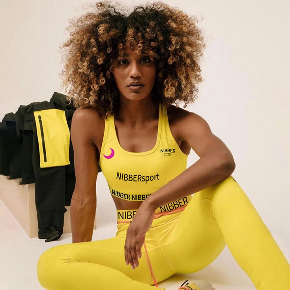 2021 New Nibber 2 Piece Sports Set Letter Print Crop Top Leggings Women Sportswear Fitness Tracksuit, 4 colors
2021 New Nibber 2 Piece Sports Set Letter Print Crop Top Leggings Women Sportswear Fitness Tracksuit, 4 colors