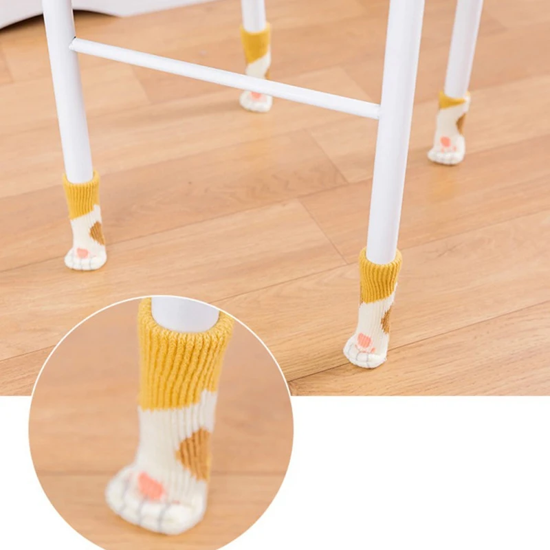 4pcs/sets Nonslip Cotton Chair Leg Caps for Feet Pads Furniture Table Covers Cute Paw Chair Leg Socks Wood Floor Protectors
4pcs/sets Nonslip Cotton Chair Leg Caps for Feet Pads Furniture Table Covers Cute Paw Chair Leg Socks Wood Floor Protectors