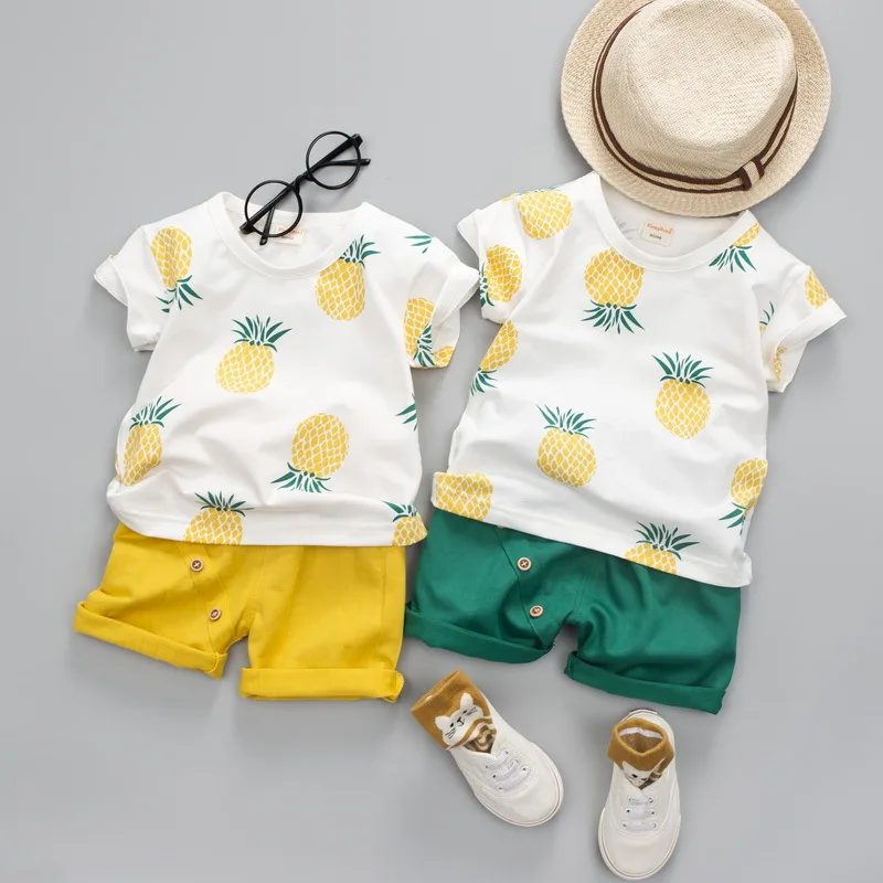 Summer Cute Design Baby Boy Clothing Sets Short-Sleeved Kid Shirt Cartoon High Quality Children Two-Piece Suit, Yellow/green
Summer Cute Design Baby Boy Clothing Sets Short-Sleeved Kid Shirt Cartoon High Quality Children Two-Piece Suit, Yellow/green