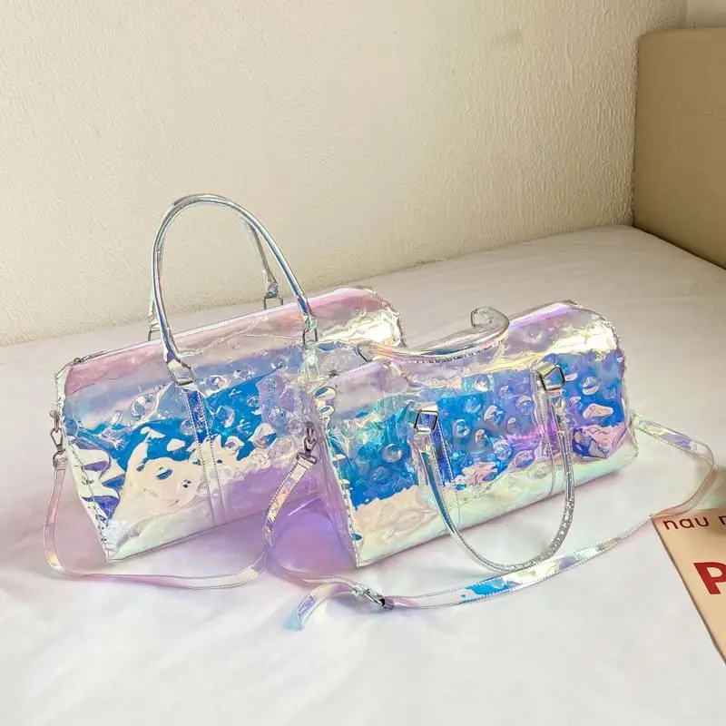2020 New Design Large Capacity Jelly Travel Duffel Bags Holograpgic Laser Overnight Weekender Bag
2020 New Design Large Capacity Jelly Travel Duffel Bags Holograpgic Laser Overnight Weekender Bag
