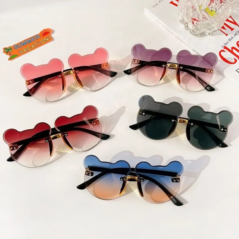 Fashion Children's Metal Street Photography Sunglasses Kids Bear Ear Glasses 3-8 Years Old Boys and Girls Sun Shade Sunglasses, As picture
Fashion Children's Metal Street Photography Sunglasses Kids Bear Ear Glasses 3-8 Years Old Boys and Girls Sun Shade Sunglasses, As picture