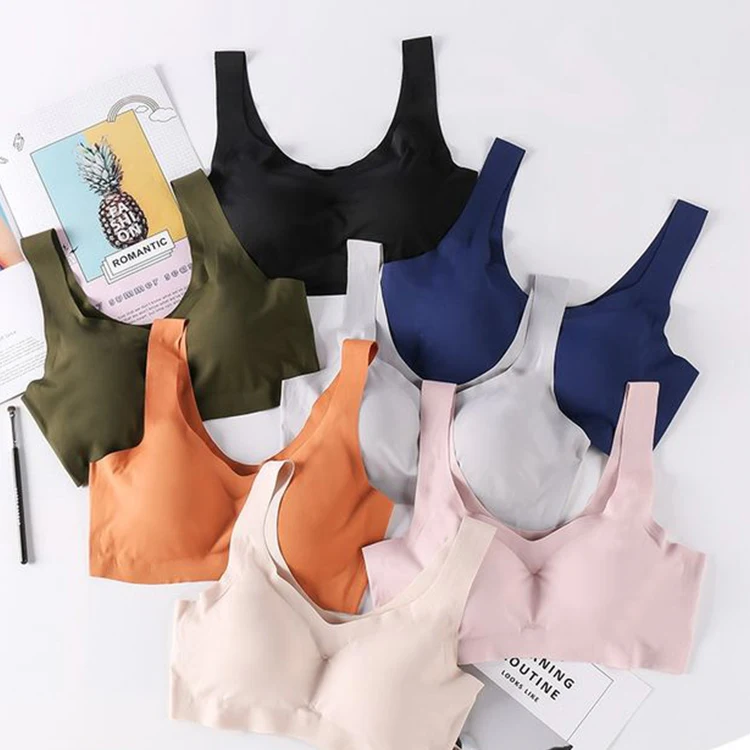Japanese wire free custom seamless Crop Top removable pads push up bras for women, Black/ apricot
Japanese wire free custom seamless Crop Top removable pads push up bras for women, Black/ apricot