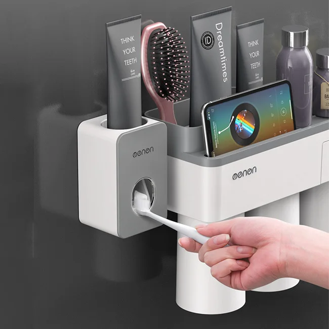 Plastic Magnetic Automatic Bathroom Accessories Set Wall Mount Toothpaste And Toothbrush Holder
Plastic Magnetic Automatic Bathroom Accessories Set Wall Mount Toothpaste And Toothbrush Holder