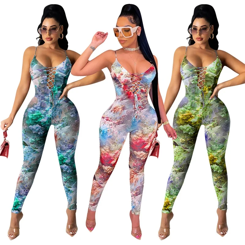 Wholesale Cheap women clothing Floral print bandage hollow out one piece women jumpsuits
Wholesale Cheap women clothing Floral print bandage hollow out one piece women jumpsuits