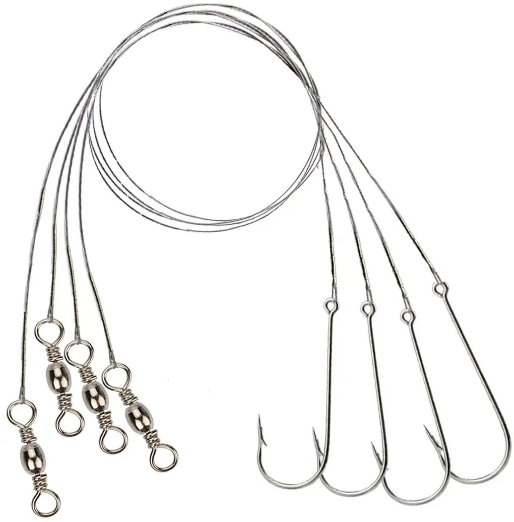 100pcs/bag Wire Leader Hook Rig Stainless Steel Fishing Leader Wire Rigs Snells Trace with Crane Swivels Saltwater Long Shank
100pcs/bag Wire Leader Hook Rig Stainless Steel Fishing Leader Wire Rigs Snells Trace with Crane Swivels Saltwater Long Shank