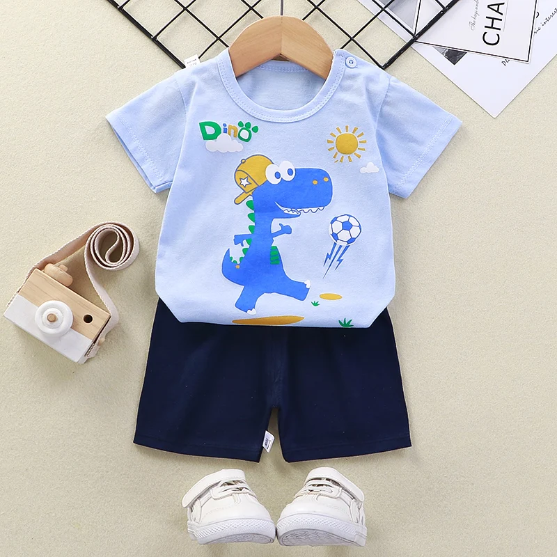 Children's cotton short-sleeved suit baby summer clothes for boys and girls two-piece thin
Children's cotton short-sleeved suit baby summer clothes for boys and girls two-piece thin