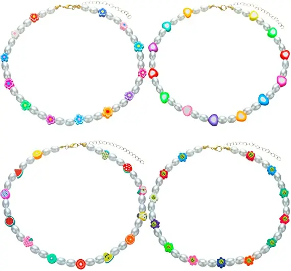 Faux Pearl Choker Necklace for Women Handmade Colorful Beads Boho Jewelry Beaded Choker Necklace for Women Girls, Picture shows
Faux Pearl Choker Necklace for Women Handmade Colorful Beads Boho Jewelry Beaded Choker Necklace for Women Girls, Picture shows