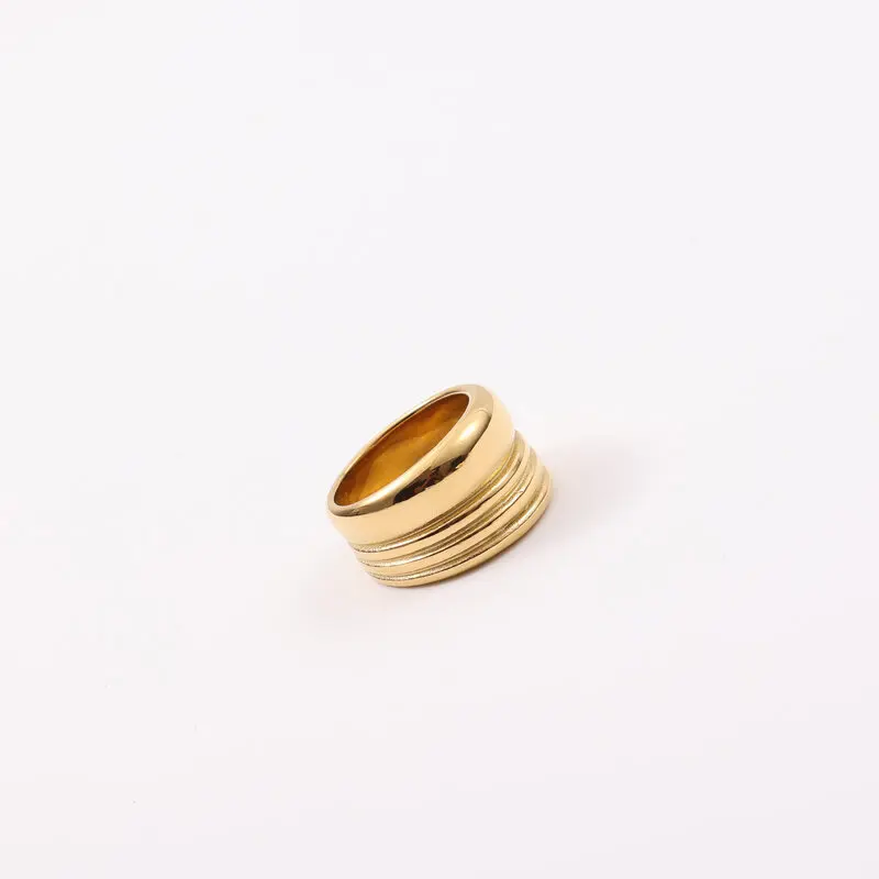 High End 18K Plain Gold Irregular Layered Band Rings Stainless Steel Trendy Simple Gold Plated Jewelry
High End 18K Plain Gold Irregular Layered Band Rings Stainless Steel Trendy Simple Gold Plated Jewelry