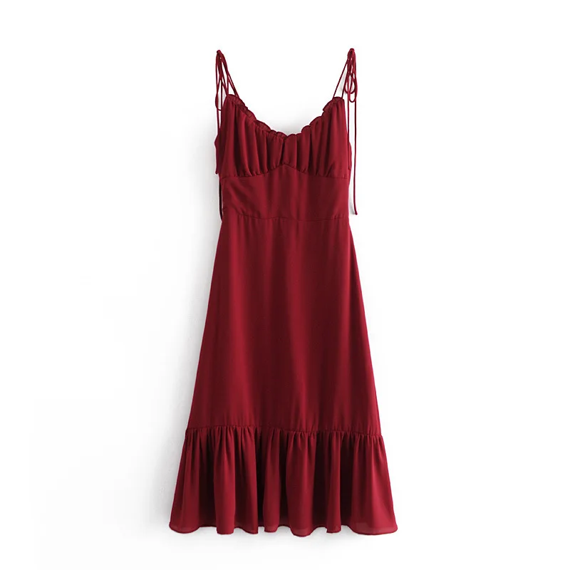 New French retro V-neck lace halter pleated waisted suspender dress Chic Retro Sexy Tube Top Women Midi Dress V-neck strappy
New French retro V-neck lace halter pleated waisted suspender dress Chic Retro Sexy Tube Top Women Midi Dress V-neck strappy