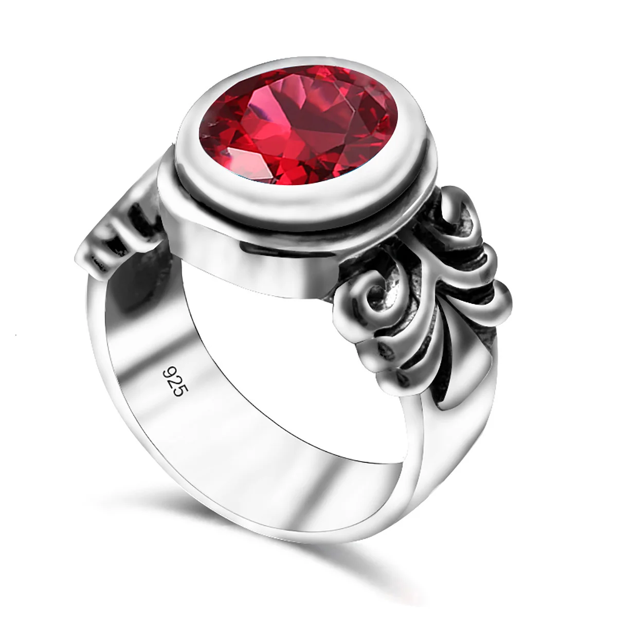 Turkish Bijoux Exquisite Filigree Personalized Big Gem Ruby Rings Dropshipping Silver CLASSIC Flower vintage jewelry men
Turkish Bijoux Exquisite Filigree Personalized Big Gem Ruby Rings Dropshipping Silver CLASSIC Flower vintage jewelry men